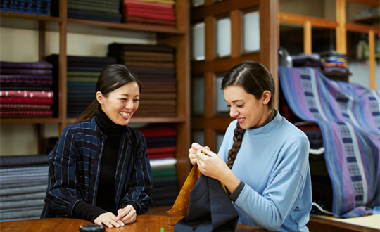 工場見学とオリジナルあずま袋作り